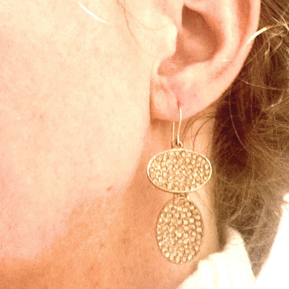 Rebel Designs handmade gold and crystal earrings